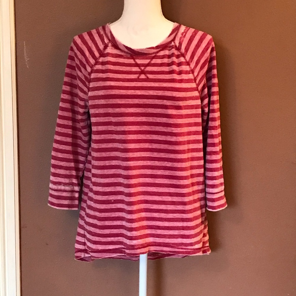 Faded Glory High/Low Stripped Lightweight Sweater